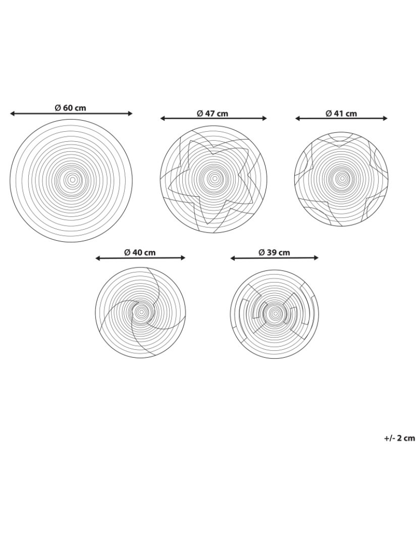 imagem de Cestos decorativos para parede em fibras de algas cor natural PARORE1