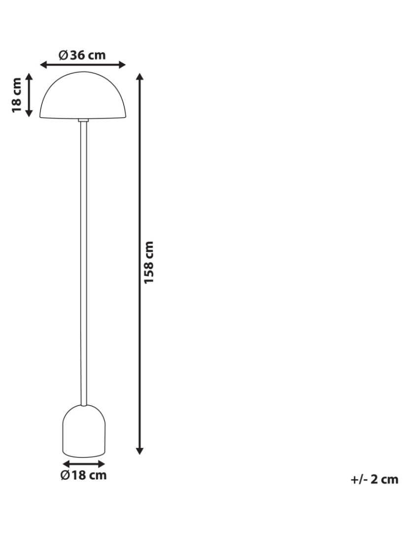 imagem de Candeeiro de pé em metal cor de cobre 158 cm MACASIA1