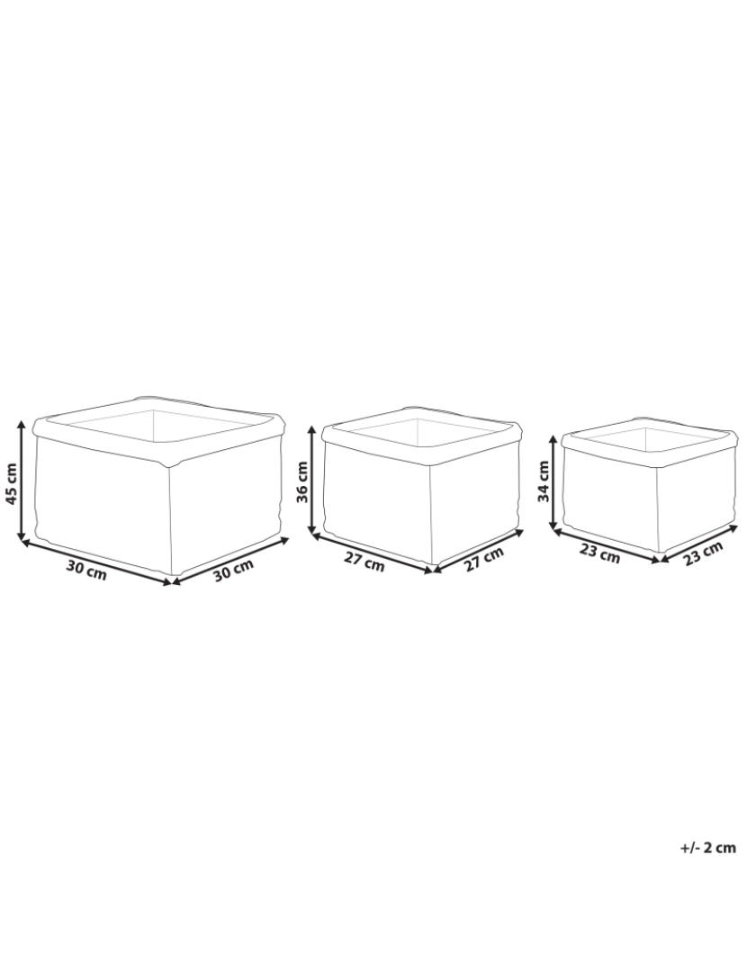 imagem de Conjunto de 3 vasos em fibra de algas cor natural RIVULINE1