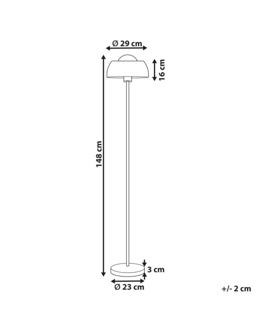 imagem de Candeeiro de pé em metal dourado 148 cm SENETTE1