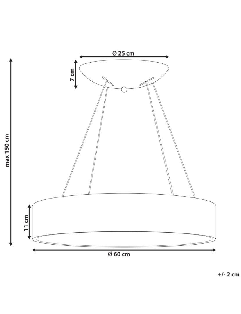 Beliani - Candeeiro de teto LED em metal preto LENYA