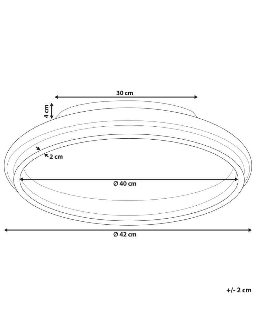 Beliani - Candeeiro de teto ⌀ 42 cm metal branco e dourado TAPING