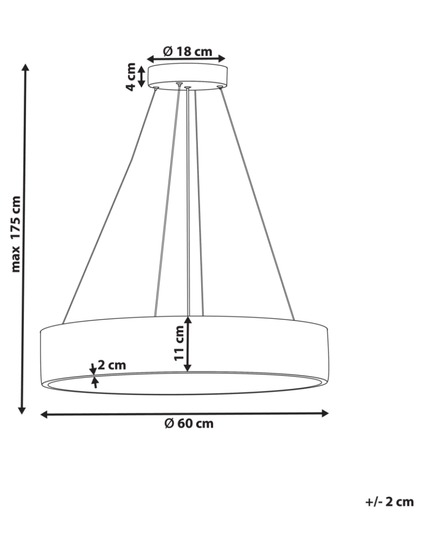 Beliani - Candeeiro LED em metal branco BALILI