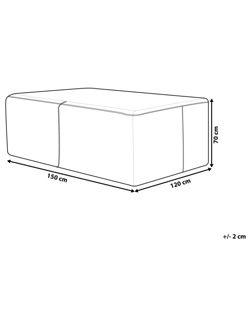 Beliani - Capa impermeável para móveis de jardim 150 x 120 x 70 cm CHUVA