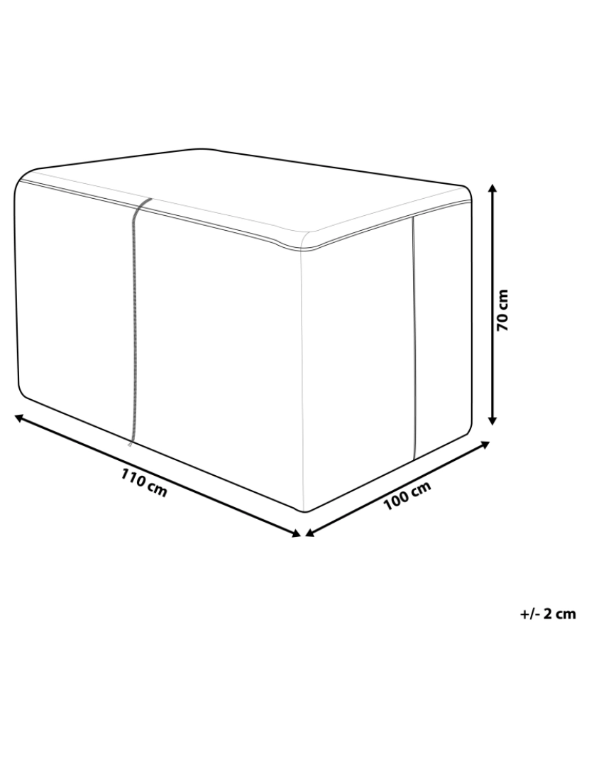 Beliani - Capa impermeável para móveis de jardim 110 x 100 x 70 cm CHUVA
