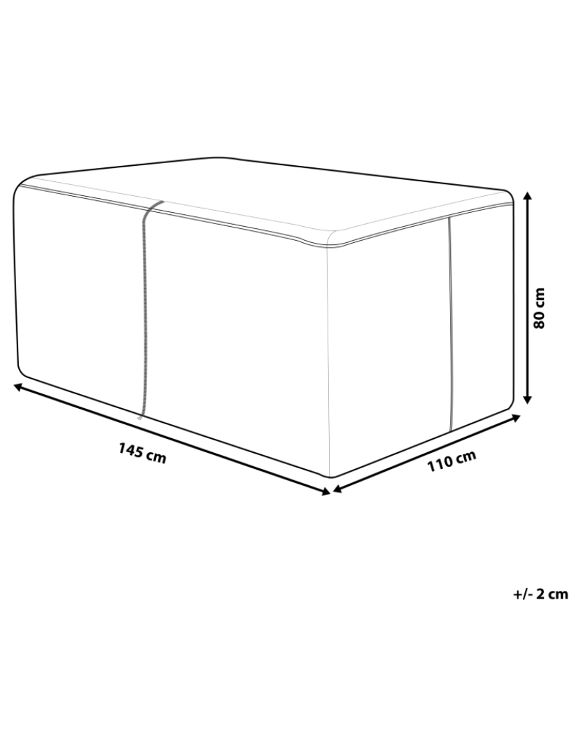 Beliani - Capa impermeável para móveis de jardim 145 x 110 x 80 cm CHUVA