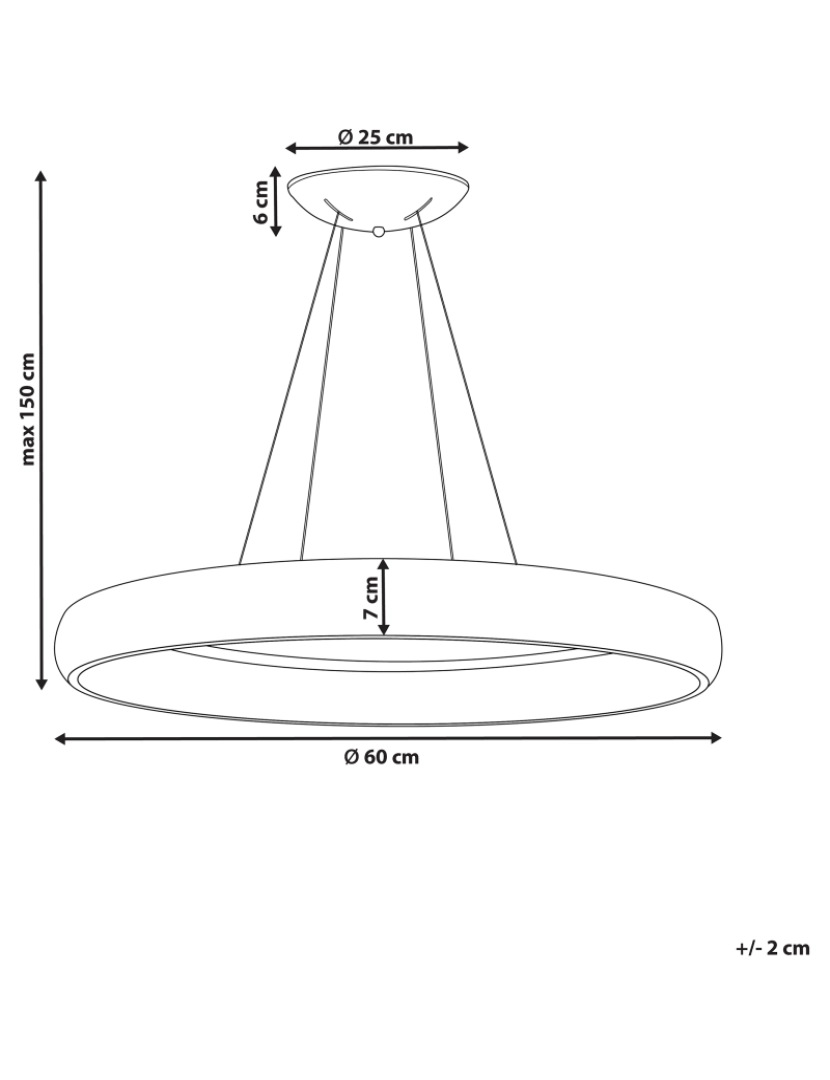 Beliani - Candeeiro de teto LED em metal branco BAGO