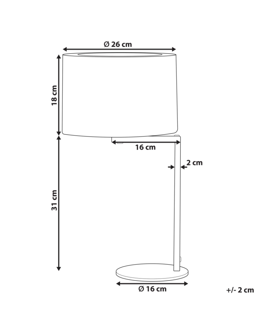 Beliani - Candeeiro de mesa em metal preto BALDWIN