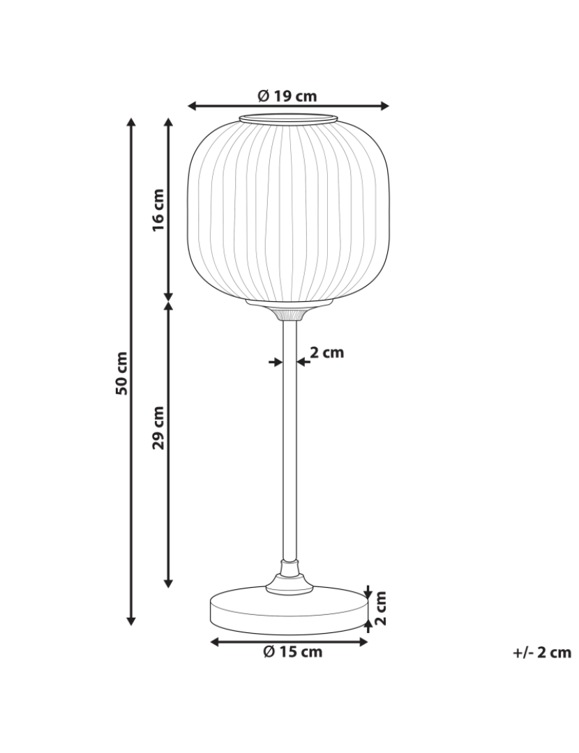 Beliani - Candeeiro de mesa em metal preto e cinzento TOSNA