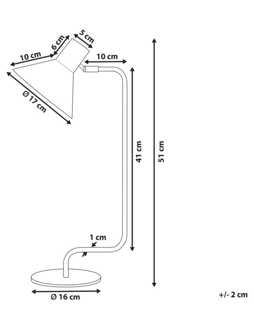 imagem de Candeeiro de mesa em metal azul 51 cm RIMAVA1