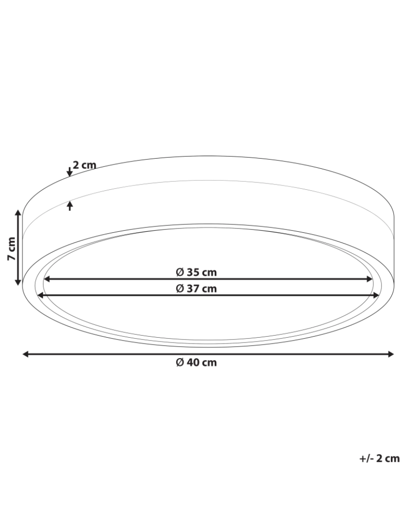 imagem de Candeeiro de teto com LED em metal branco ⌀ 40 cm SAKAE1