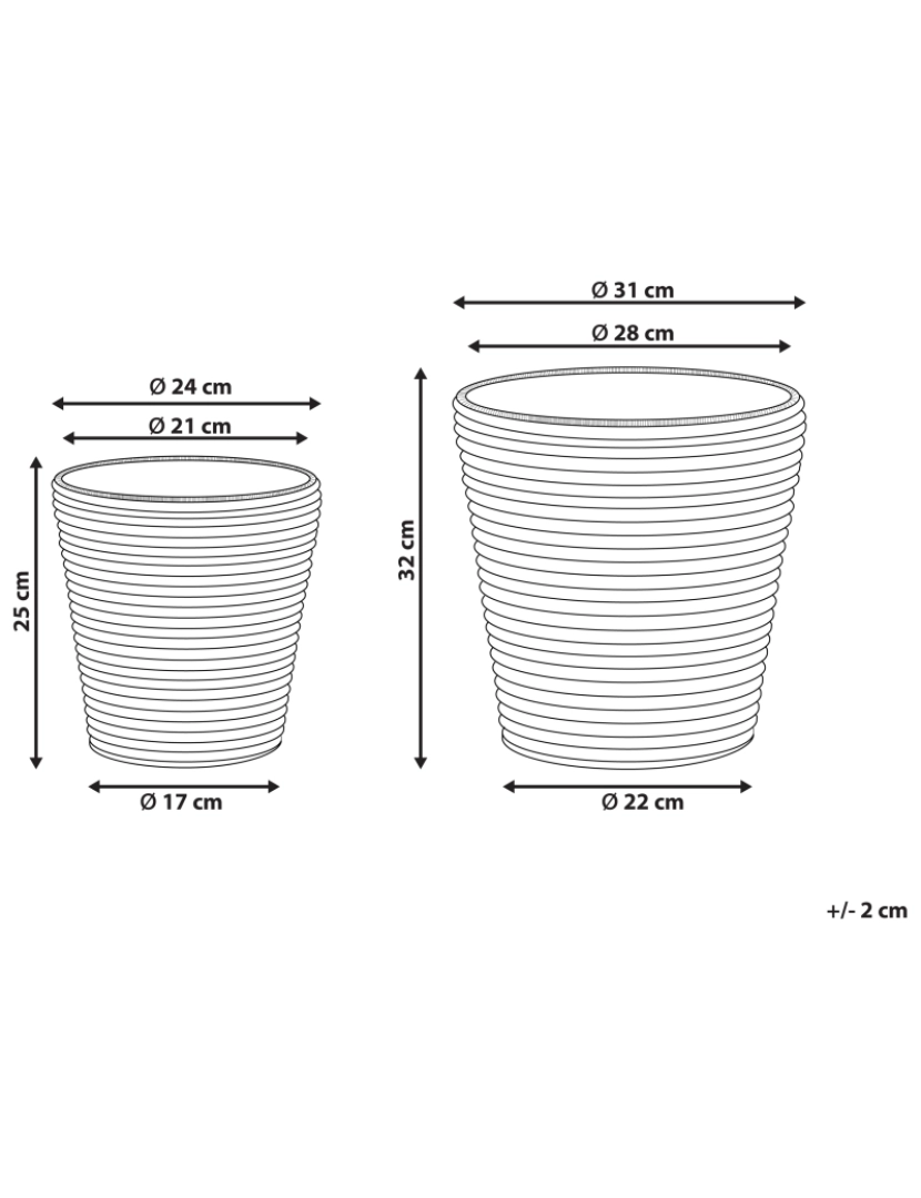 imagem de Conjunto de 2 vasos em rattan castanho SARTI1