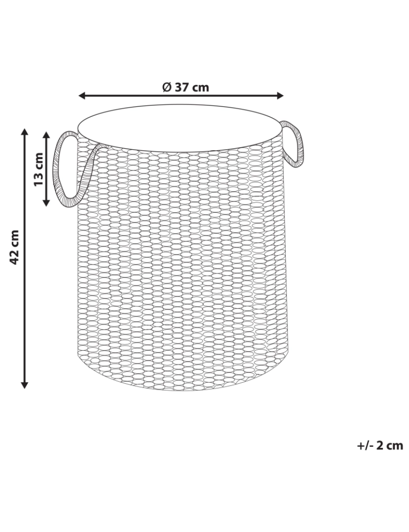 Beliani - Cesto em algodão preto 42 cm MANNAR