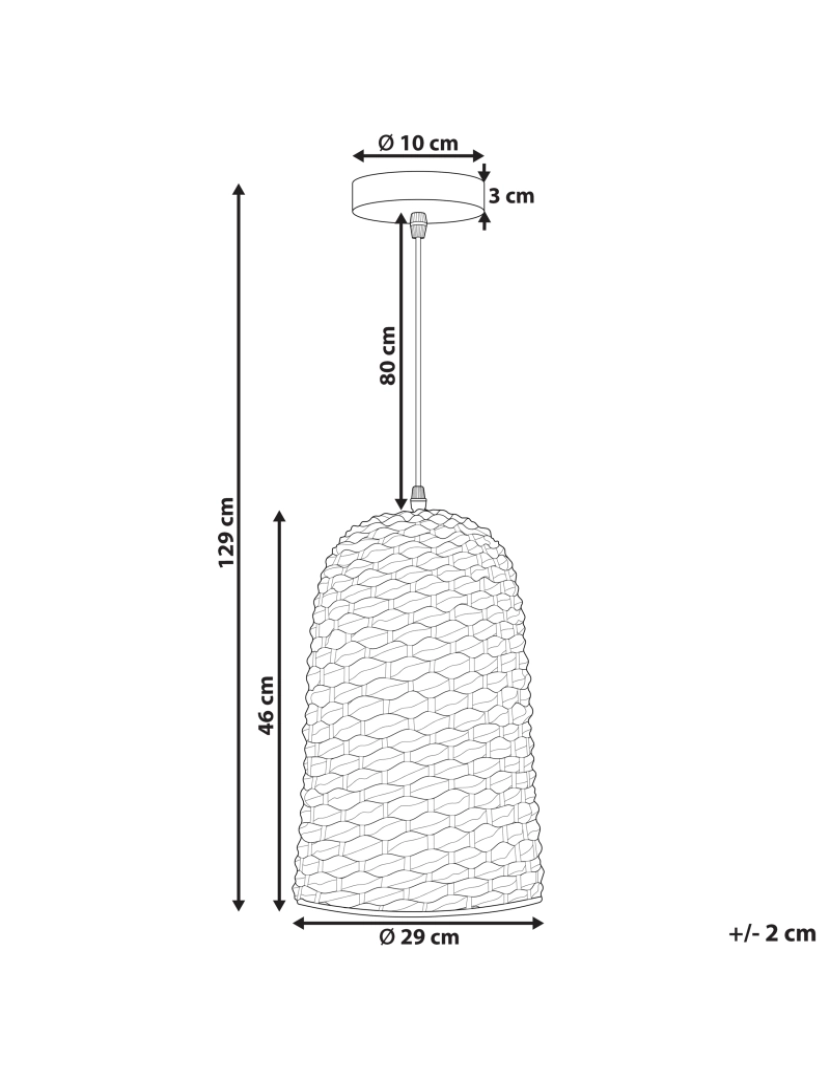 Beliani - Candeeiro de teto em bambu castanho claro KERIO