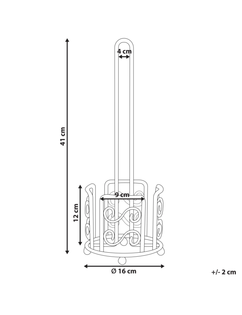 imagem de Suporte autónomo de papel higiénico em metal cinzento MANDI1