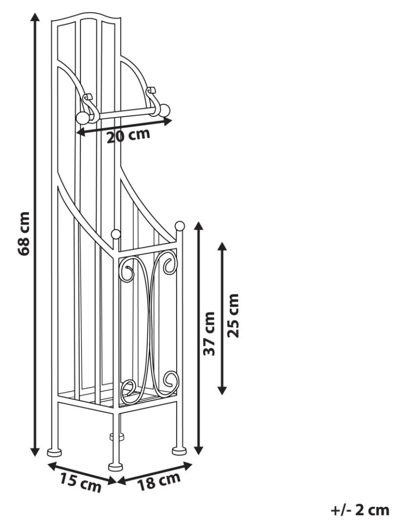 imagem de Suporte autónomo de papel higiénico em metal cinzento BRISA1