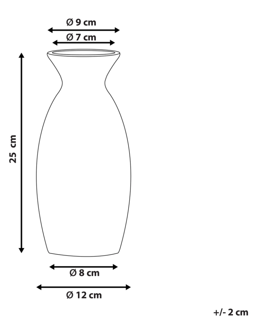 imagem de Grés Jarro de flores 25 cm Branco Branco CHALCIS1