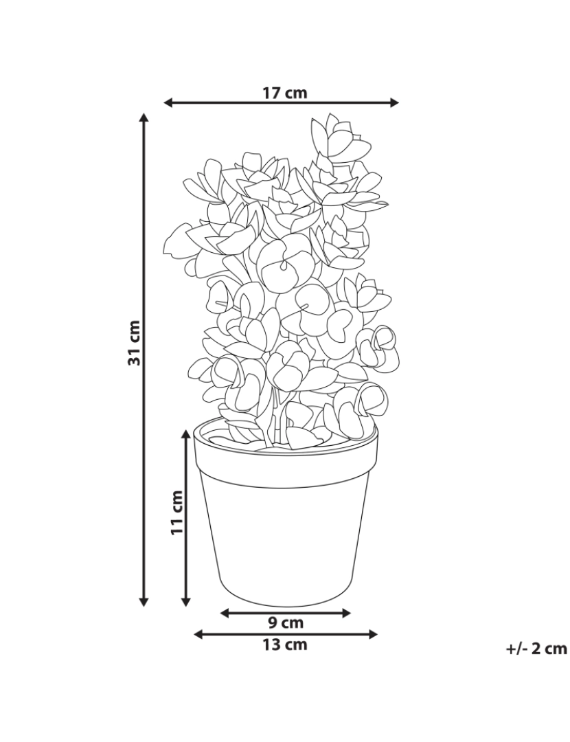 Beliani - Planta artificial em vaso 31 cm HOUSELEEK PLANT