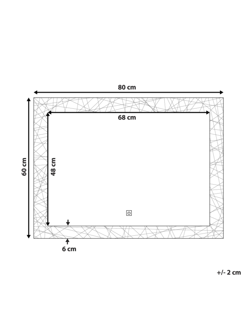 Beliani - Espelho de parede com iluminação LED 60 x 80 cm NEXON