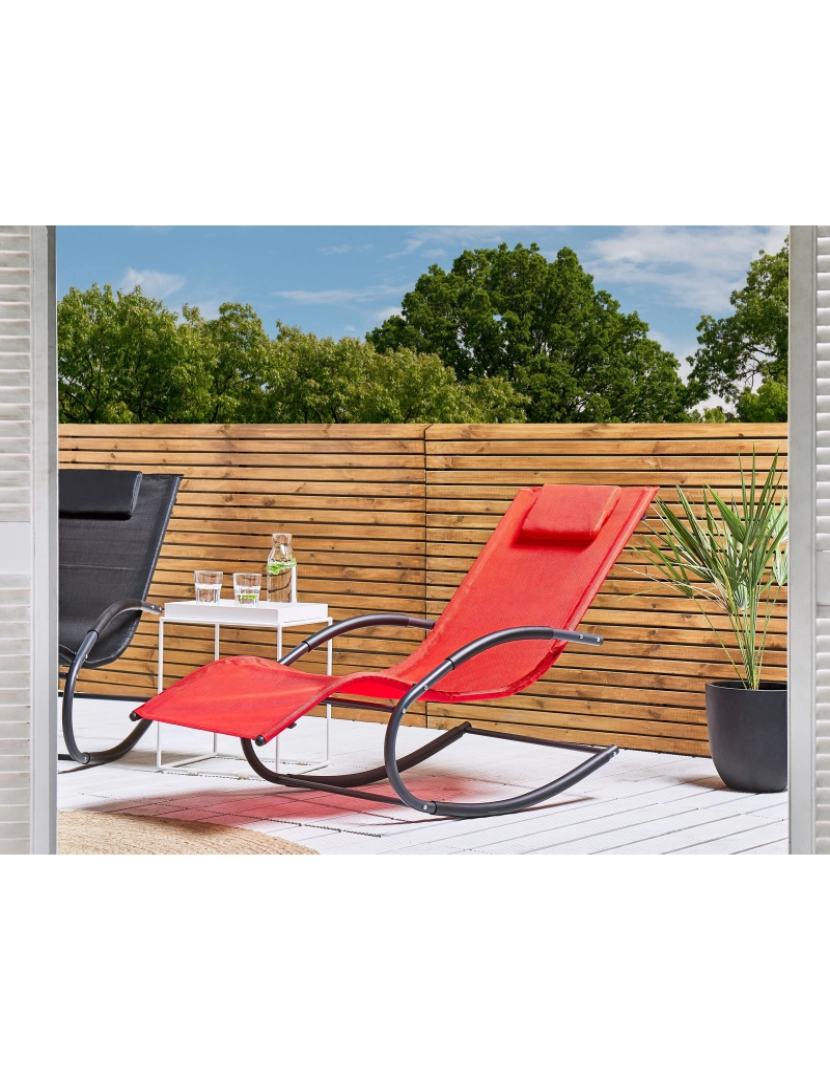 imagem de Cadeira lounge/relax Metal Vermelho CARANO II2