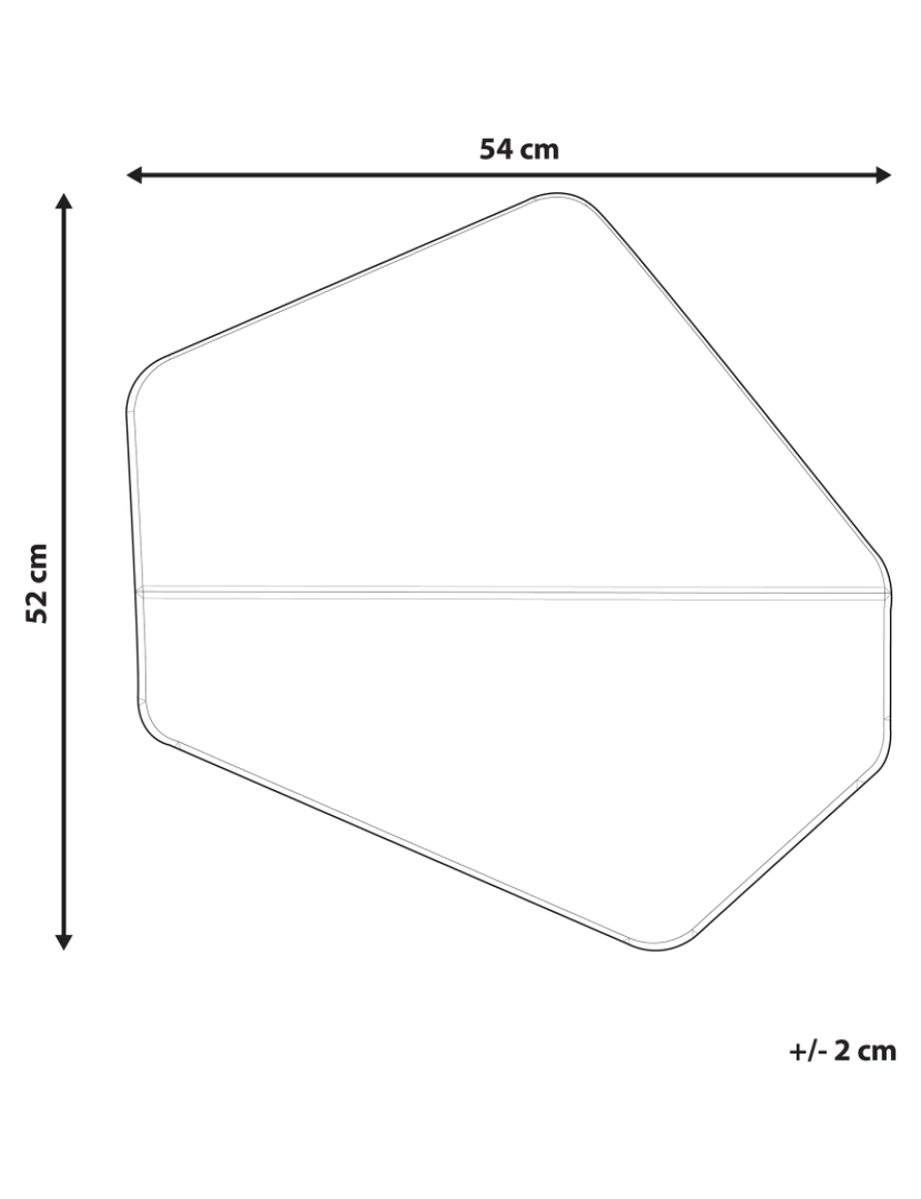 Beliani - Espelho 54 cm Prateado WARHEM