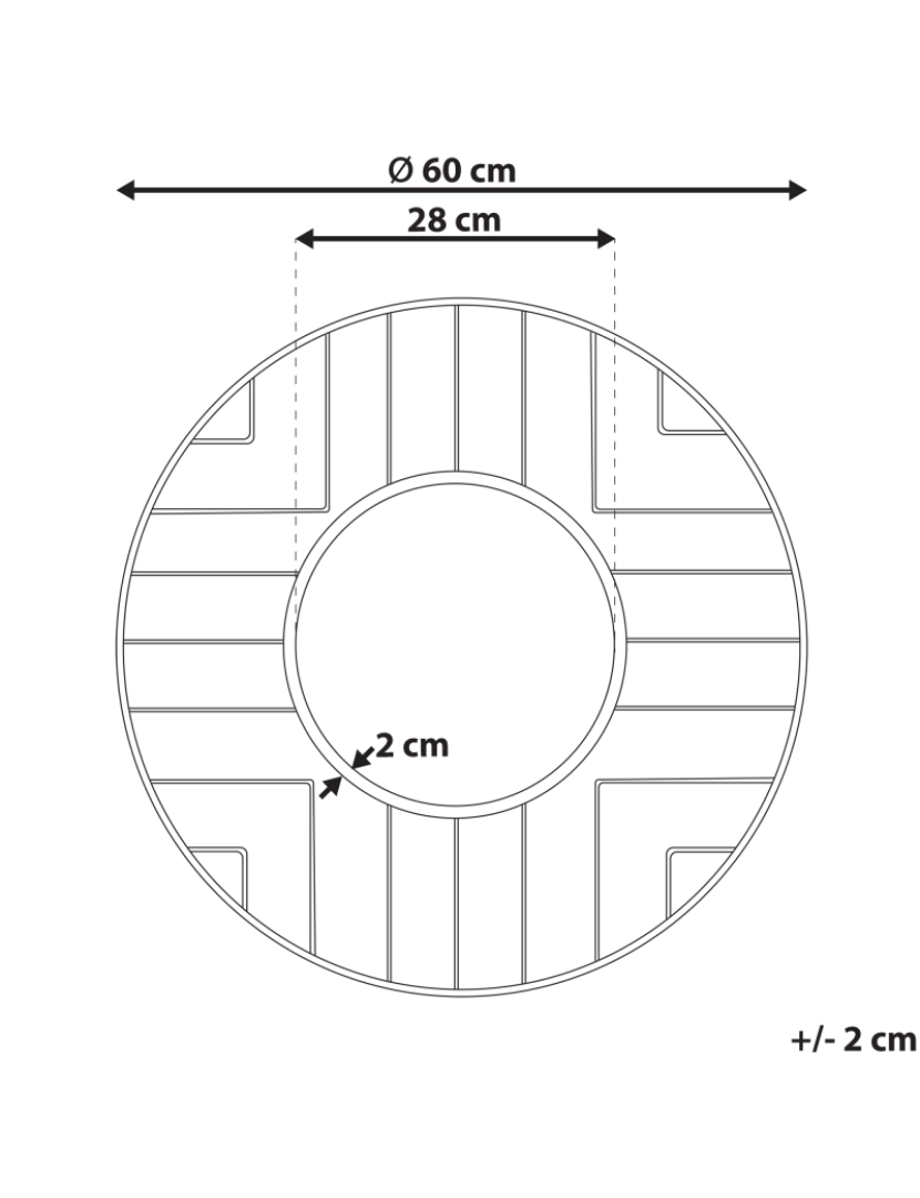 imagem de Espelho 60 cm Dourado HESDIN1