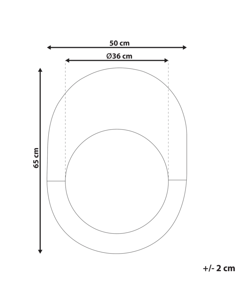 imagem de Espelho 65 cm Rosa-dourado RETY1