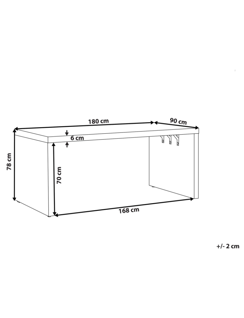 imagem de Mesa de jardim 180 x 90 cm Betão Cinzento TARANTO1