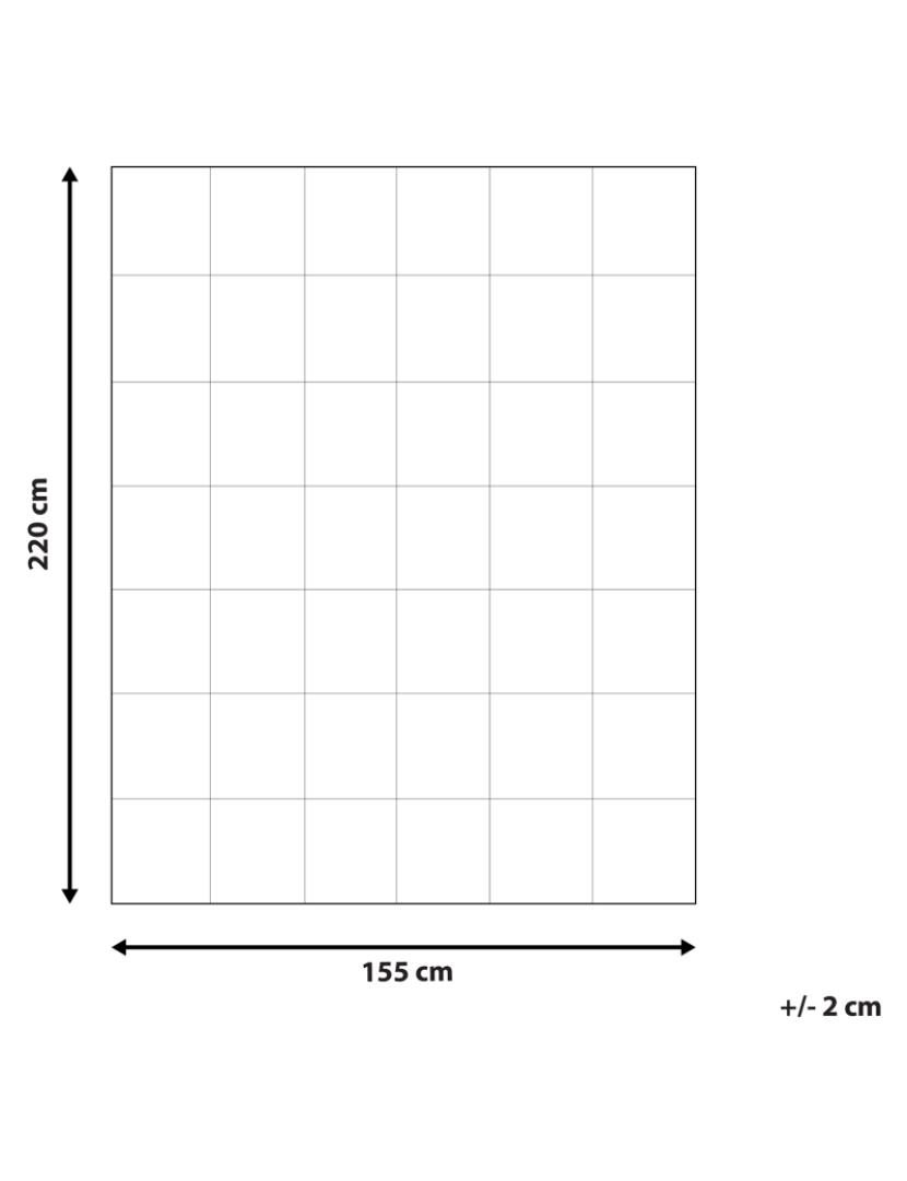 Beliani - Edredão duplo em algodão japara branco 155 x 220 cm TAUFSTEIN