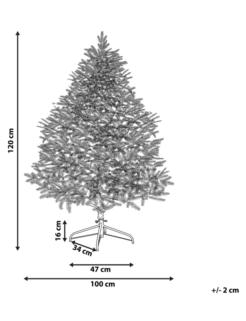 Beliani - Árvore de natal com efeito de neve 120 cm MASALA