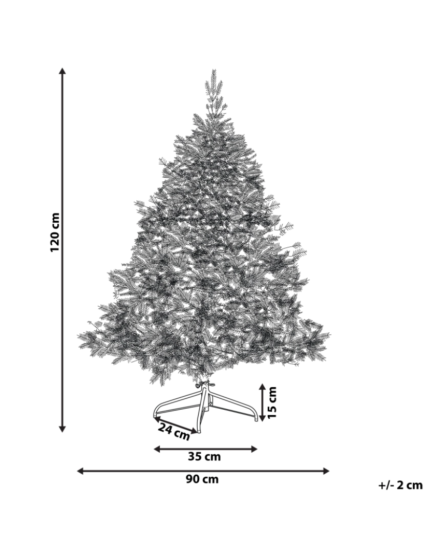 imagem de Árvore de natal com efeito de neve 120 cm TOMICHI1