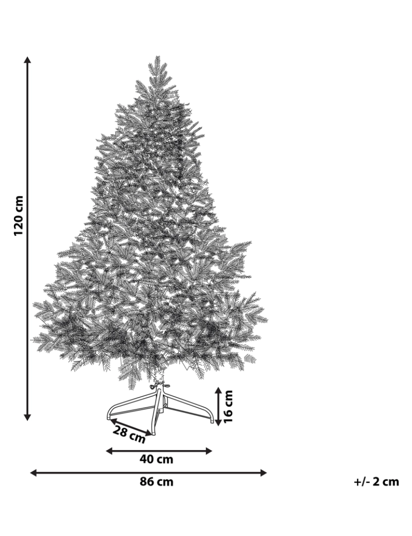 Beliani - Árvore de Natal com efeito de neve 120 cm TATLOW