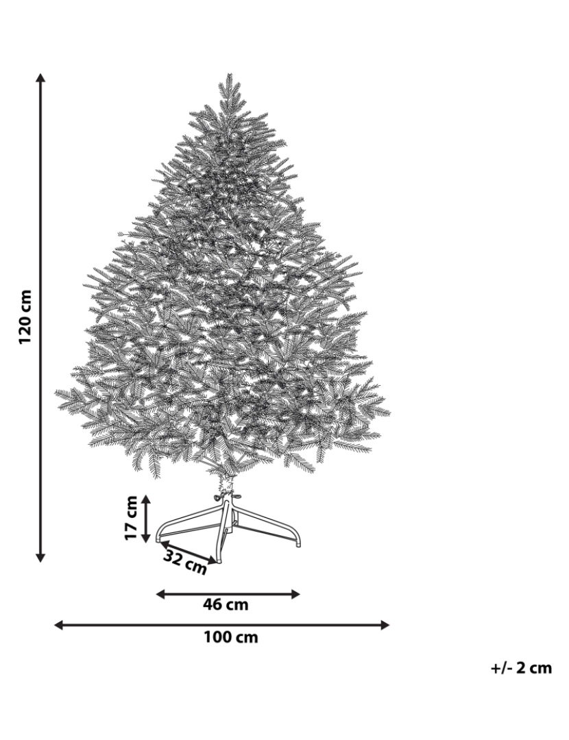 Beliani - Árvore de Natal rosa 120 cm FARNHAM