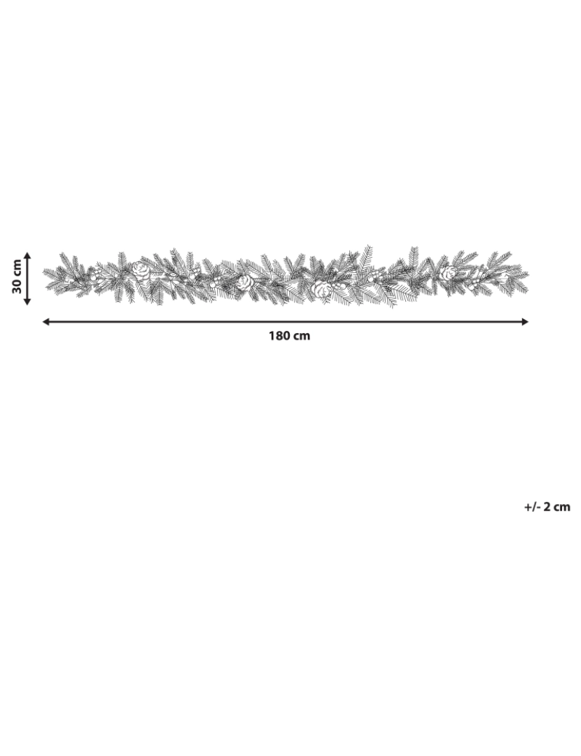 Beliani - Guirlanda com efeito de neve e iluminação LED 180 cm WHITEHORN