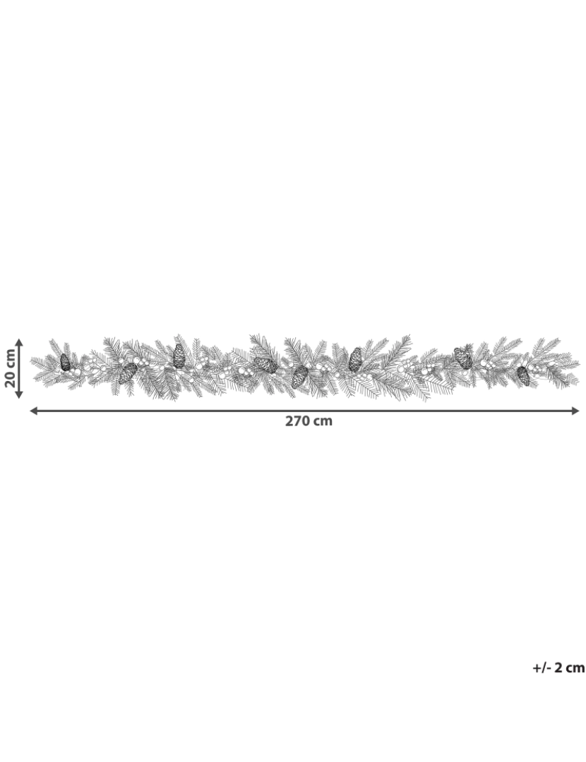 Beliani - Guirlanda de Natal verde com LED 270 cm TENALA