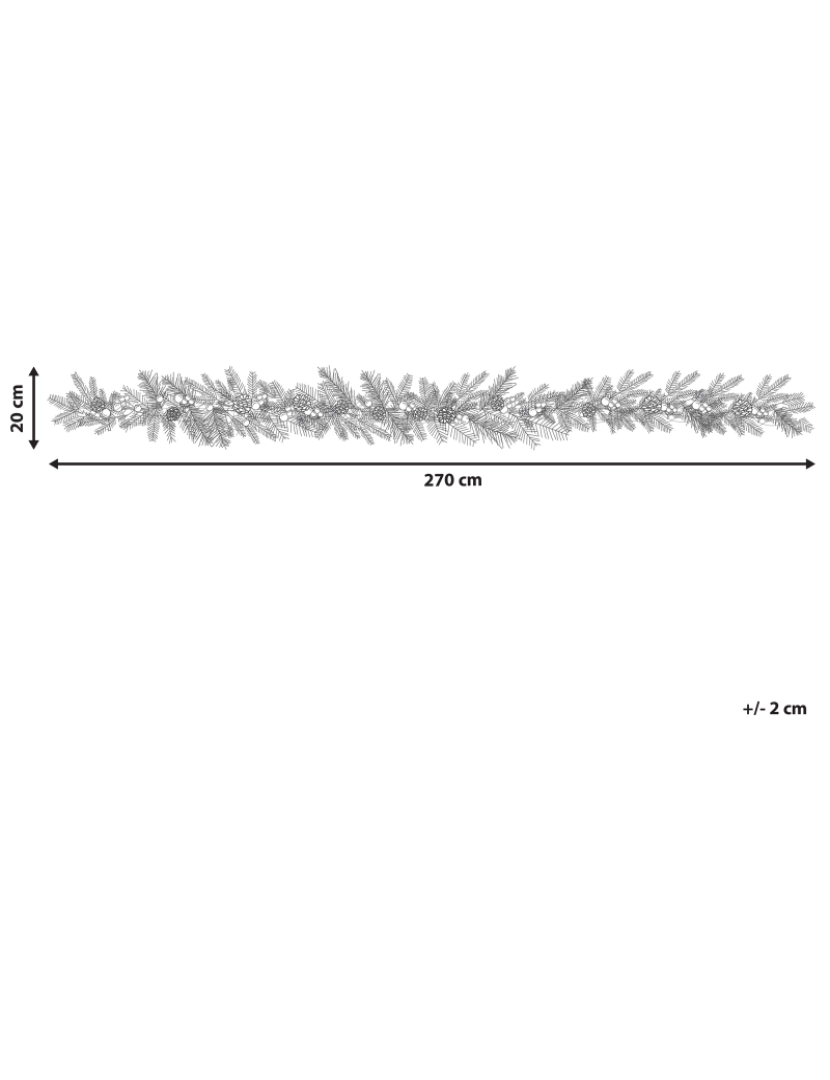Beliani - Guirlanda de Natal verde com LED e efeito de neve 270 cm PAIMIO