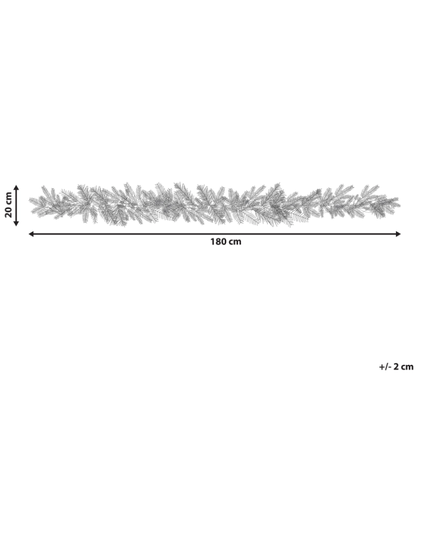 Beliani - Guirlanda de Natal branca com LED e efeito de neve 180 cm SUNDO