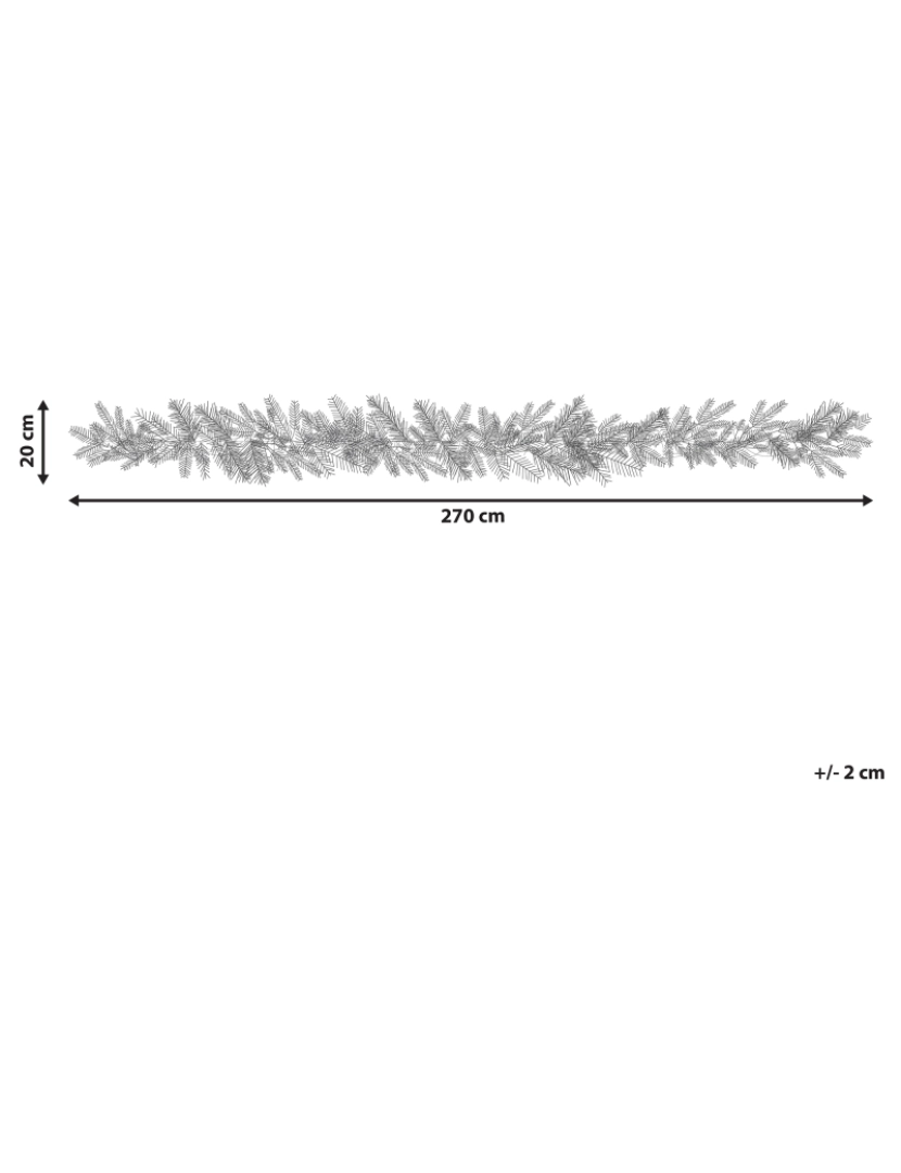 Beliani - Guirlanda de Natal branca com LED e efeito de neve 270 cm SUNDO