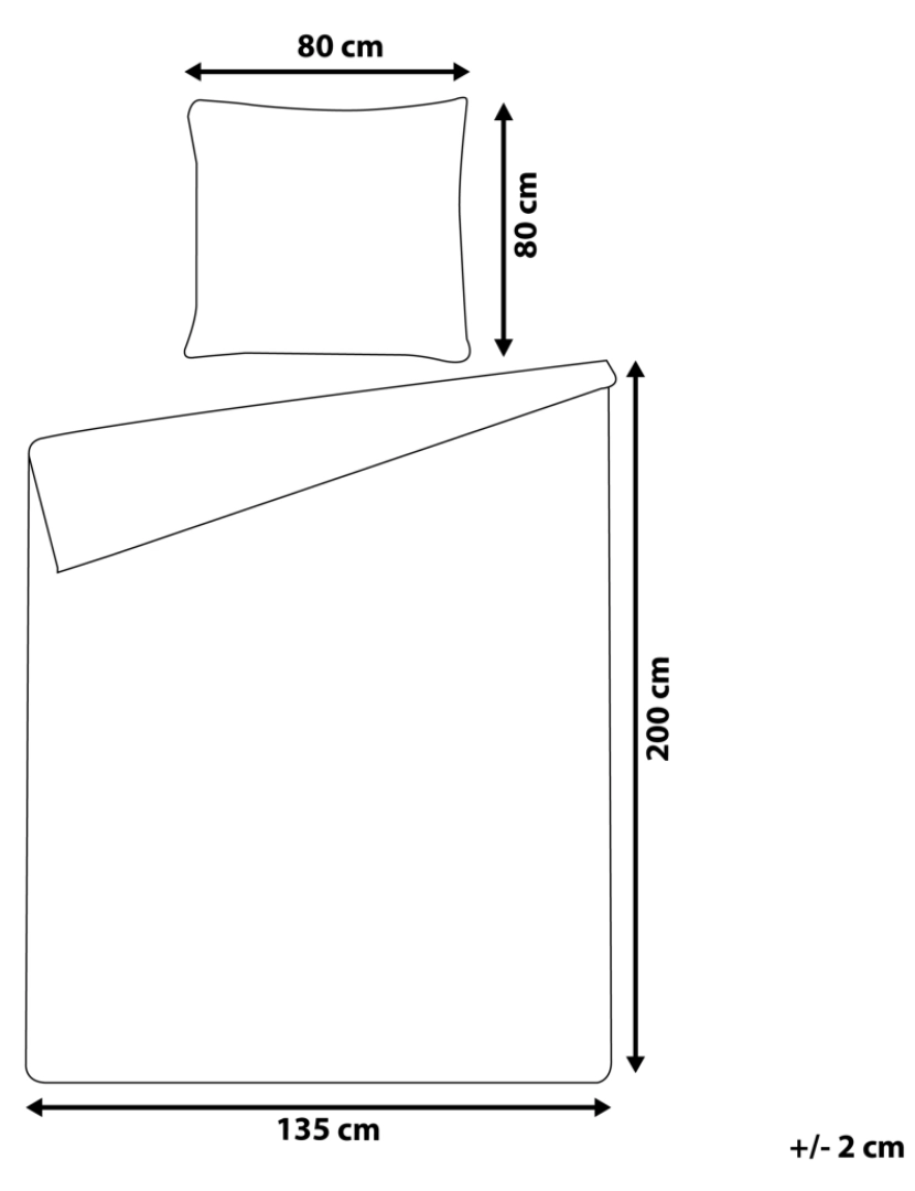 imagem de Conjunto de capas de edredão em algodão acetinado cinzento claro 135 x 200 cm AVONDALE1