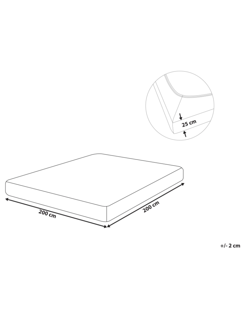 Beliani - Lençol-capa em algodão cinzento claro 200 x 200 cm HOFUF