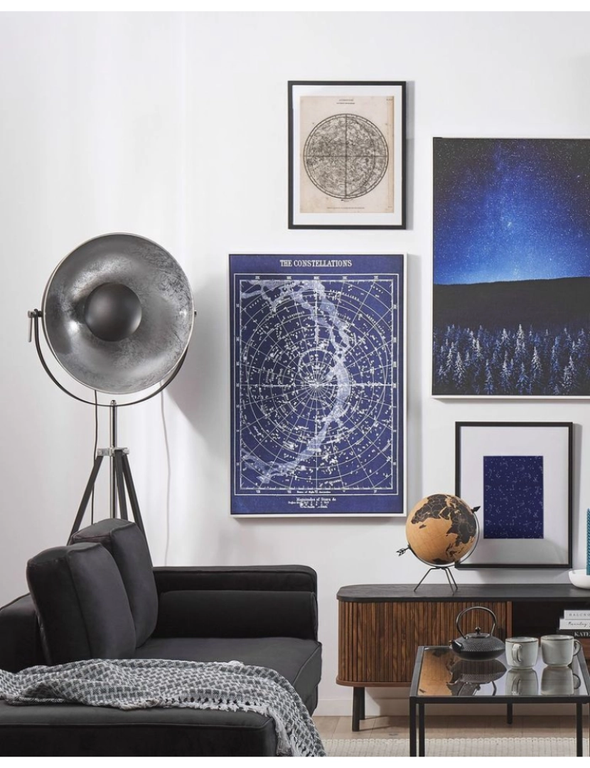 imagem de Quadro com motivo de mapa das estrelas azul 63 x 93 cm TRAVERSA2