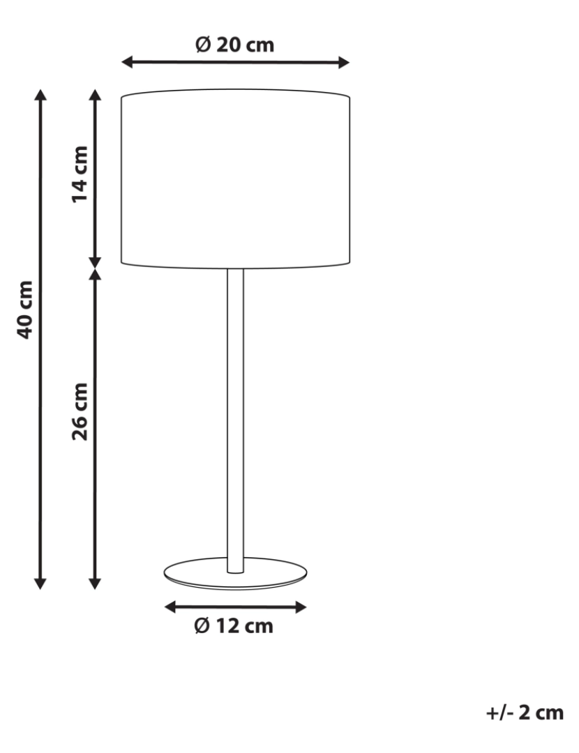 Beliani - Candeeiro de mesa em tecido bouclé creme VINAZCO