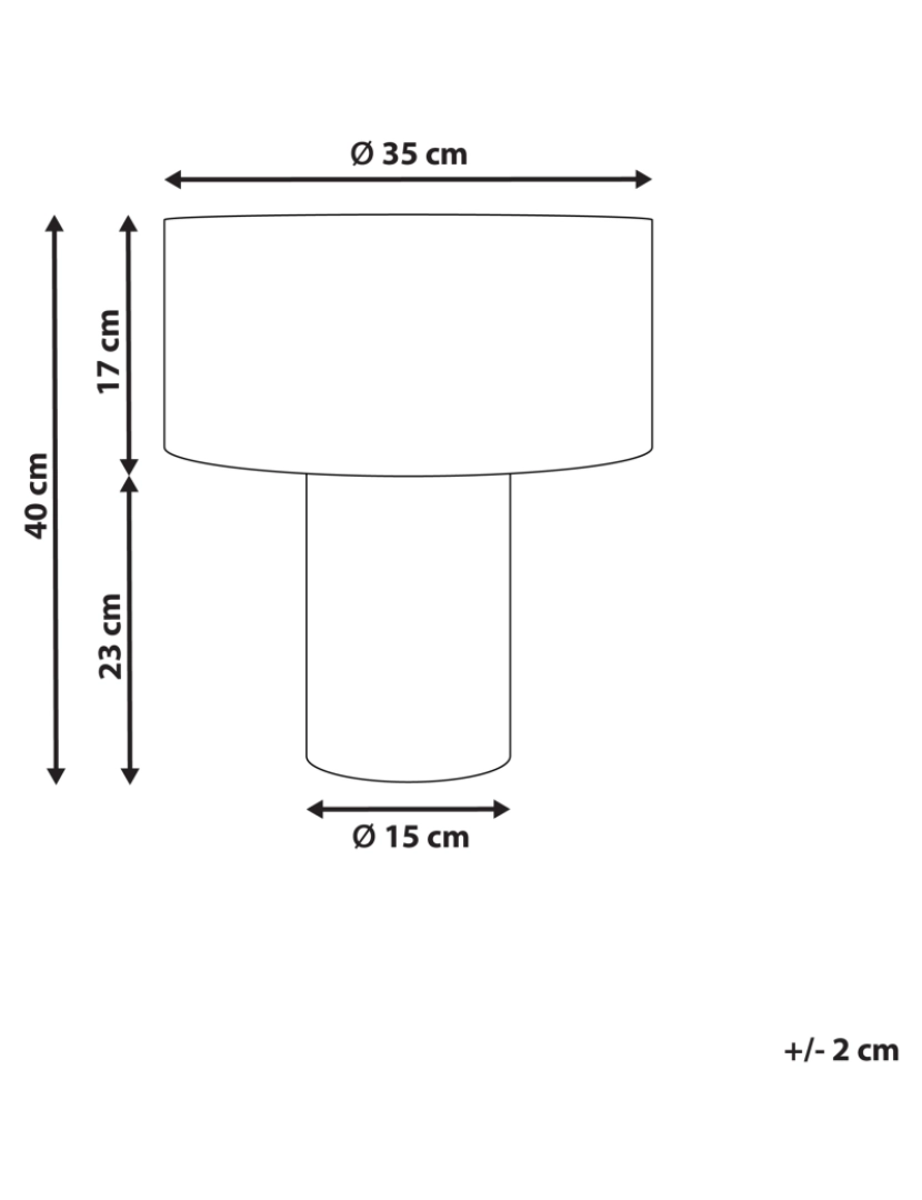 Beliani - Candeeiro de mesa em tecido bouclé branco LALANA