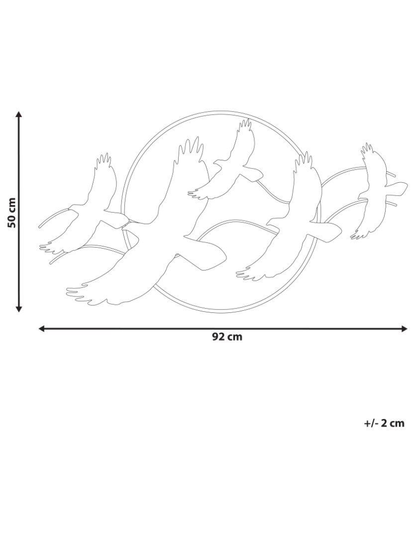 imagem de Decoração de parede em forma de aves multicolor TELLURIUM1