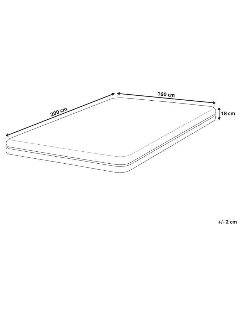Beliani - Colchão de espuma com memória 160 x 200 cm Tamanhos Diversos