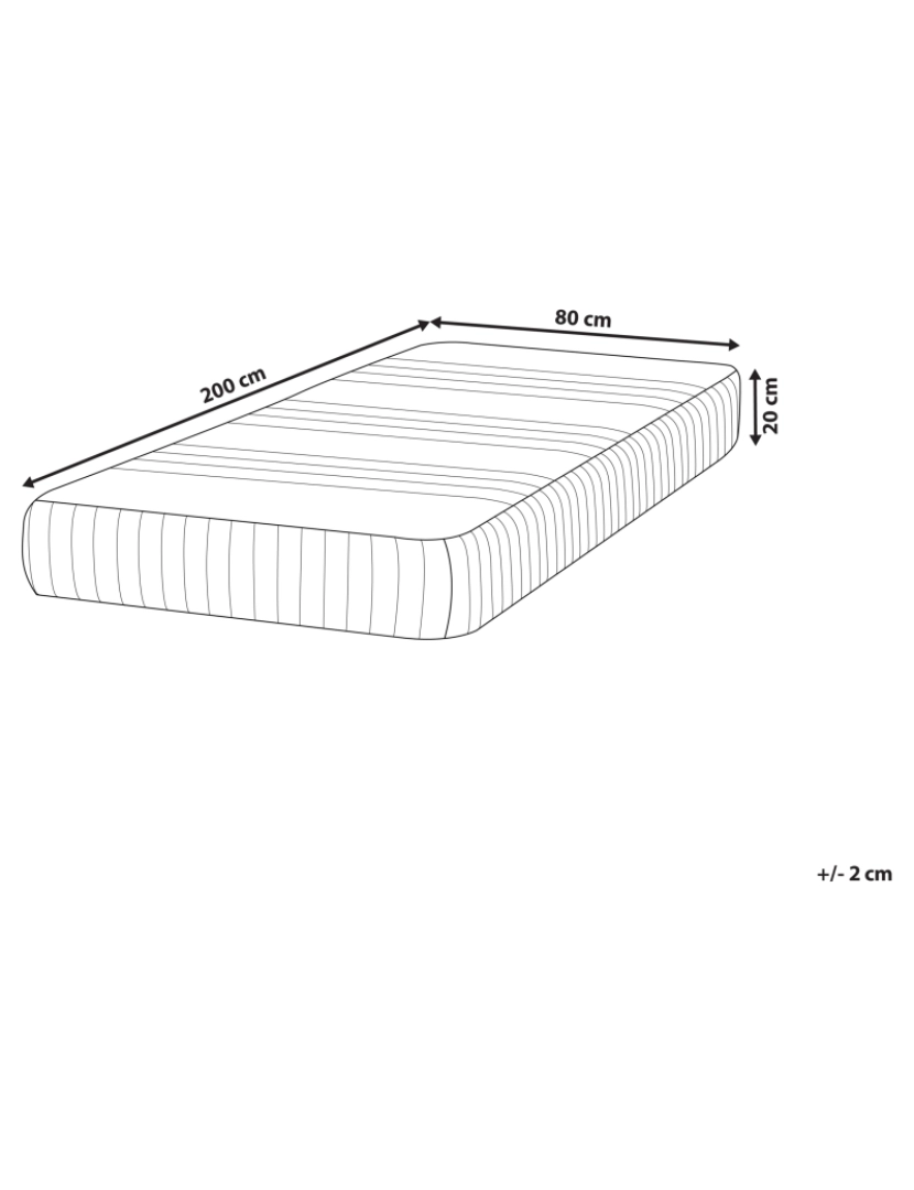 Beliani - Colchão de látex 80 x 200 cm Tamanhos Diversos