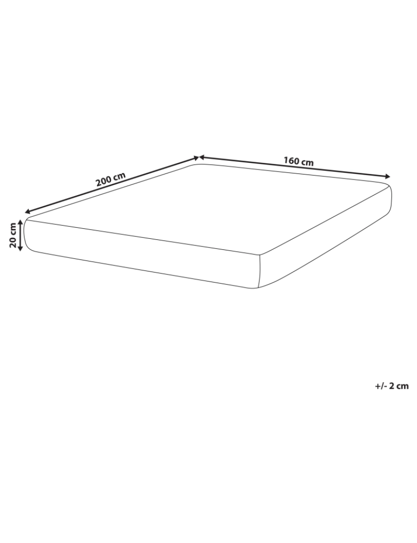 Beliani - Colchão de espuma com memória 160 x 200 cm Tamanhos Diversos