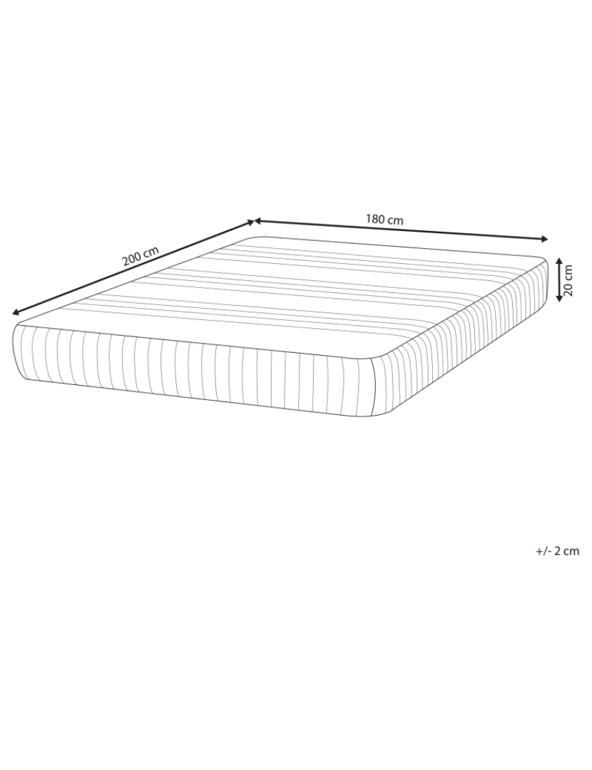 imagem de Colchão de espuma de gel 180 x 200 cm Tamanhos Diversos1