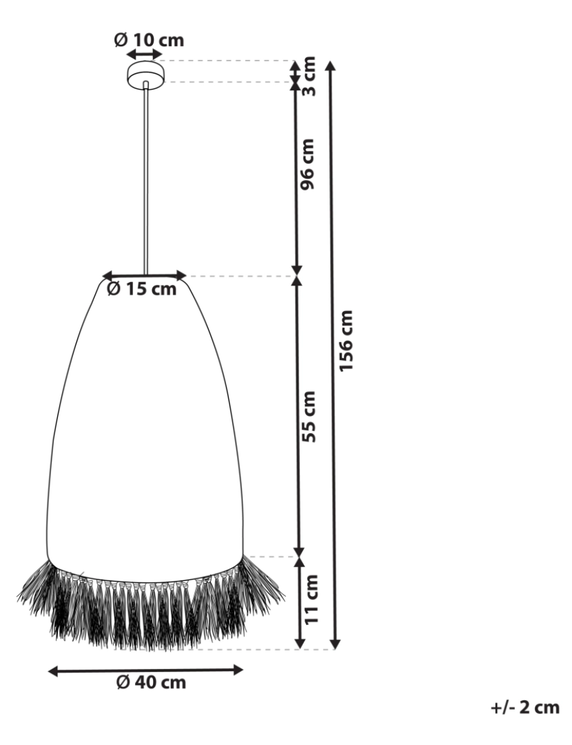 imagem de Candeeiro suspenso de cor natural TUTONG1