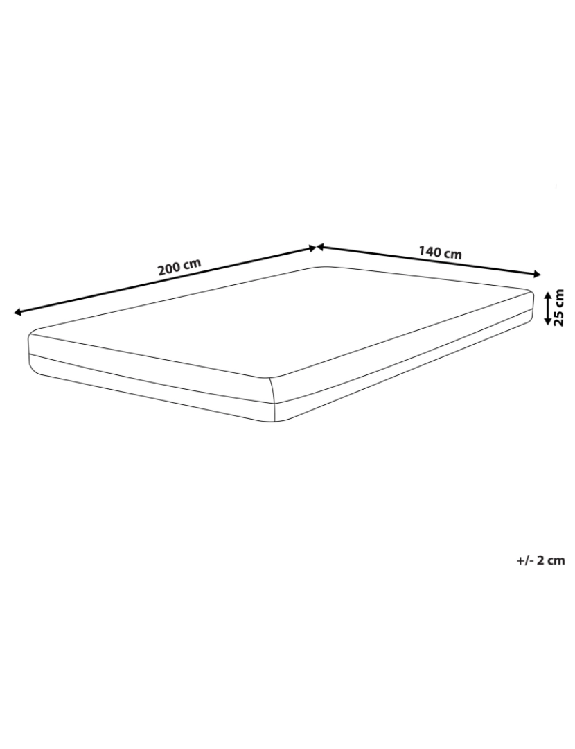 imagem de Colchão de látex 140 x 200 cm Tamanhos Diversos1